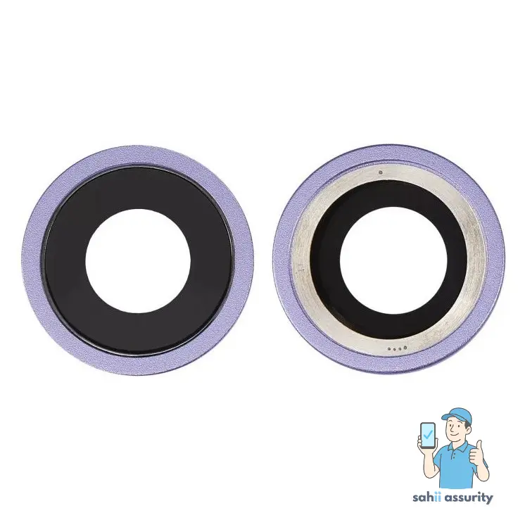 Camera Lens Glass with Frame for Apple iPhone 12 Purple thumbnail